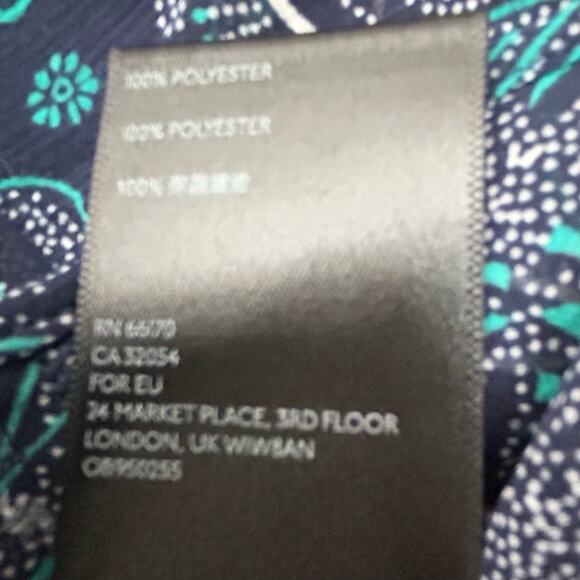 🆕 Anthropologie Haida Pleasant Top Navy Teal Ruffled NWT Size S Romantic Boho - Picture 7 of 11